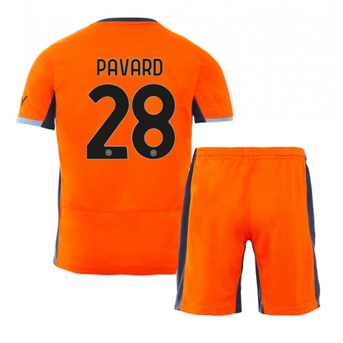 Otroški Nogometni dresi Inter Milan Benjamin Pavard #28 Tretji 2023-24 Kratek Rokav (+ Kratke hlače)